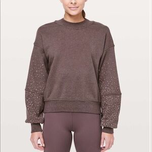 NWT New LULULEMON x SOULCYCLE Reflective To The Beat Sweatshirt Antique Bark 8